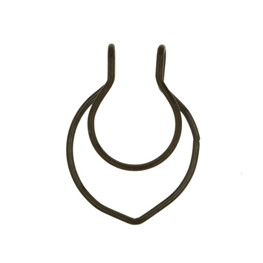2 Pointed Black Stainless Steel Fake Septum Nose Rings