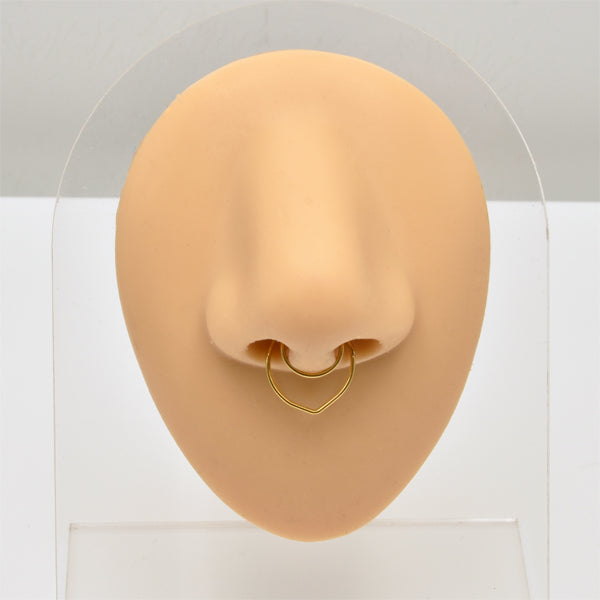 2 Pointed Golden Stainless Steel Fake Septum Nose Rings