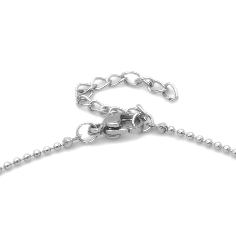 Ball Chain Silver Stainless Steel Anklet