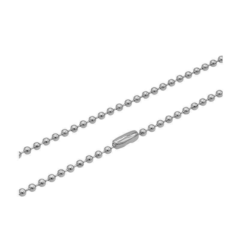 Ball Chain Silver Stainless Steel Necklace