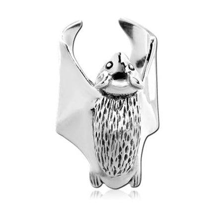 Bat Silver Stainless Steel Ear Cuff