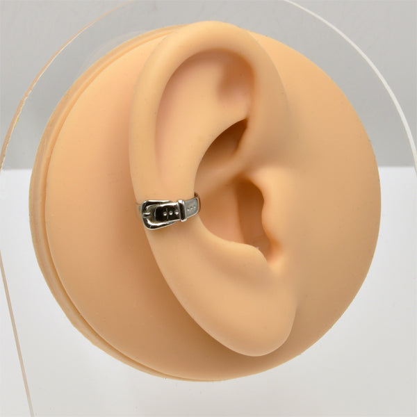 Belt Silver Stainless Steel Ear Cuff