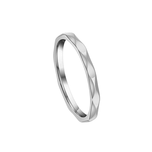 Faceted Silver Titanium Steel Fitted Toe Ring US4|5|6