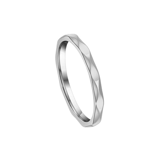 Faceted Silver Titanium Steel Fitted Toe Ring US4|5|6