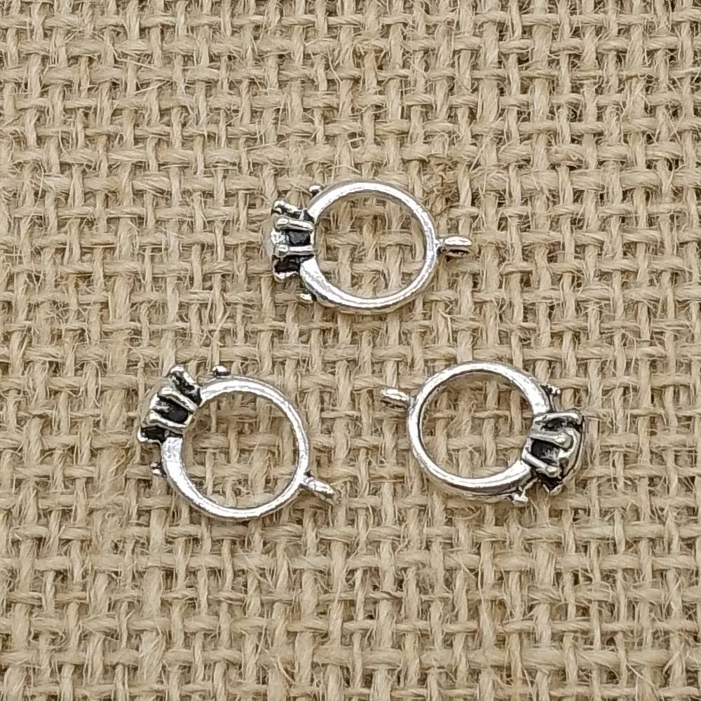 Ring Antique Silver Charms (10 Pack) | Pendants
