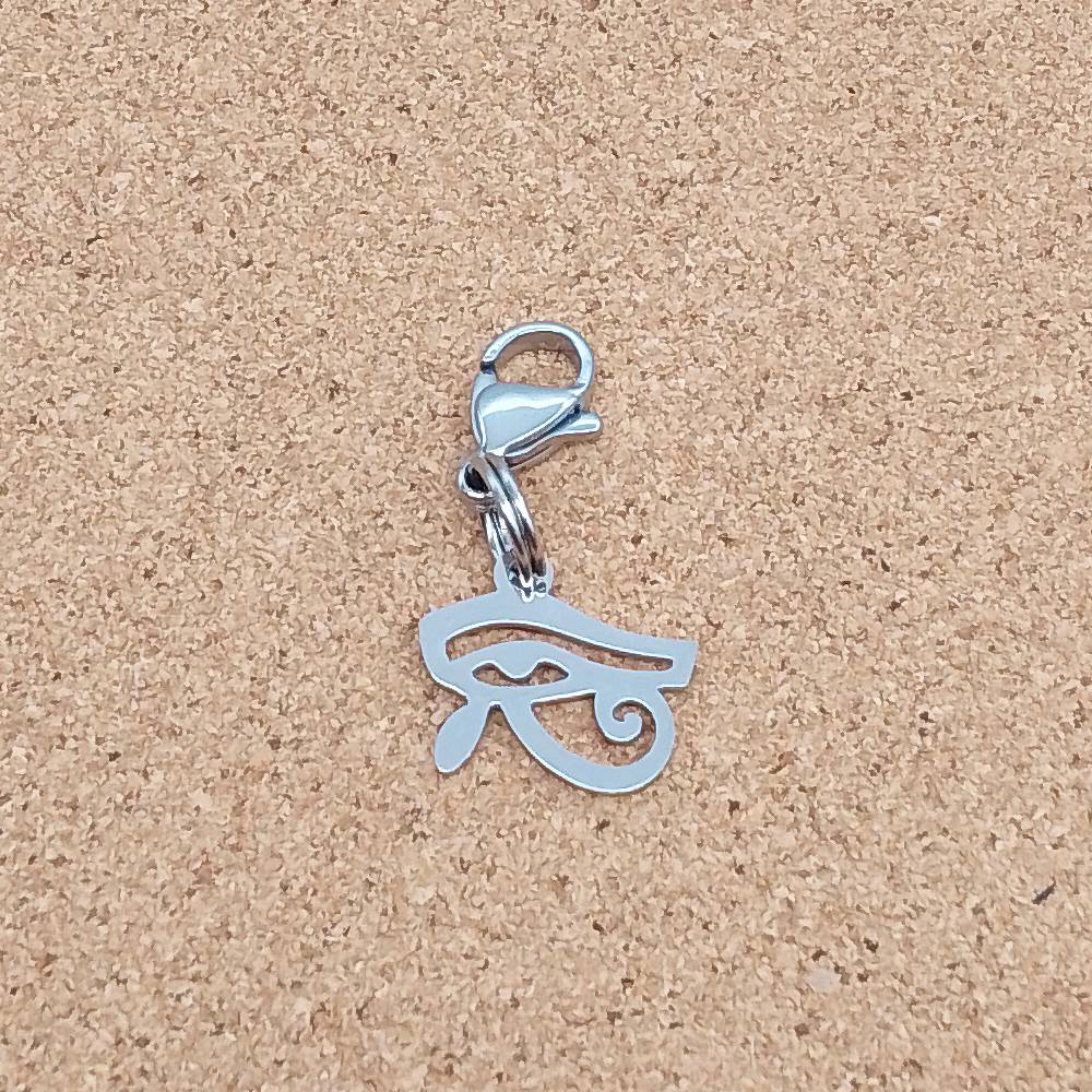Eye Of Horus Silver Stainless Steel Clip-on Charm