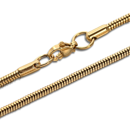 Snake Chain Golden Stainless Steel Bracelet