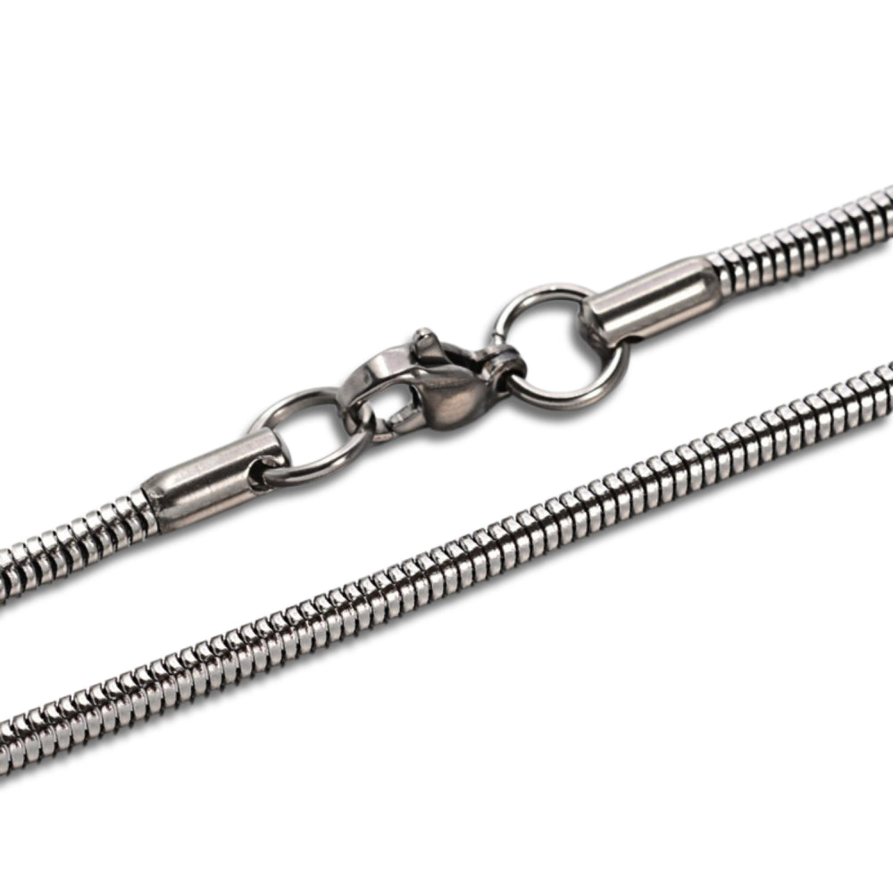 Snake Chain Silver Stainless Steel Bracelet