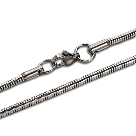 Snake Chain Silver Stainless Steel Bracelet