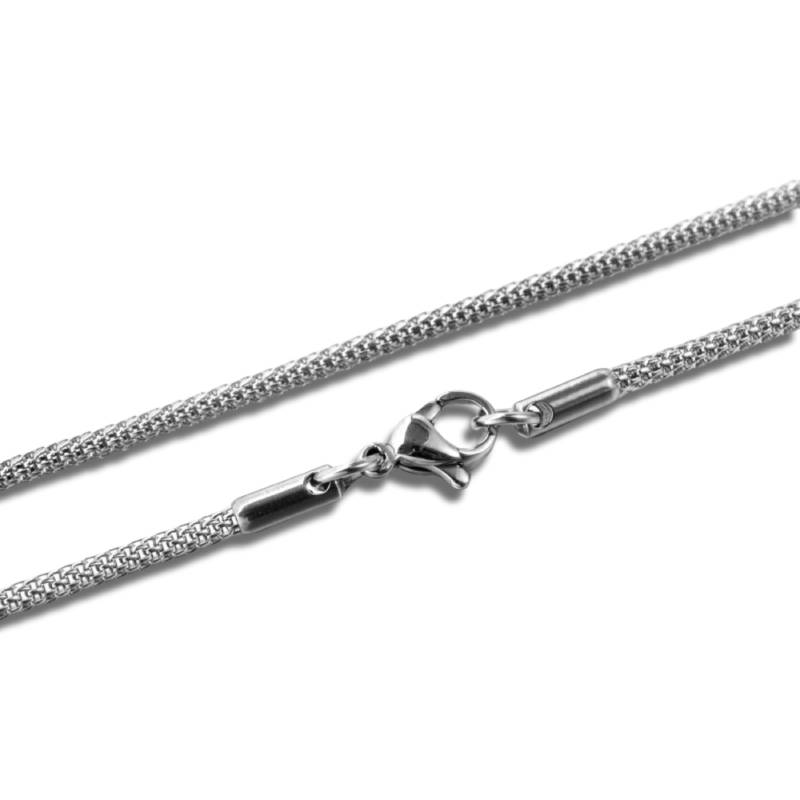 Lantern Chain Silver Stainless Steel Necklace