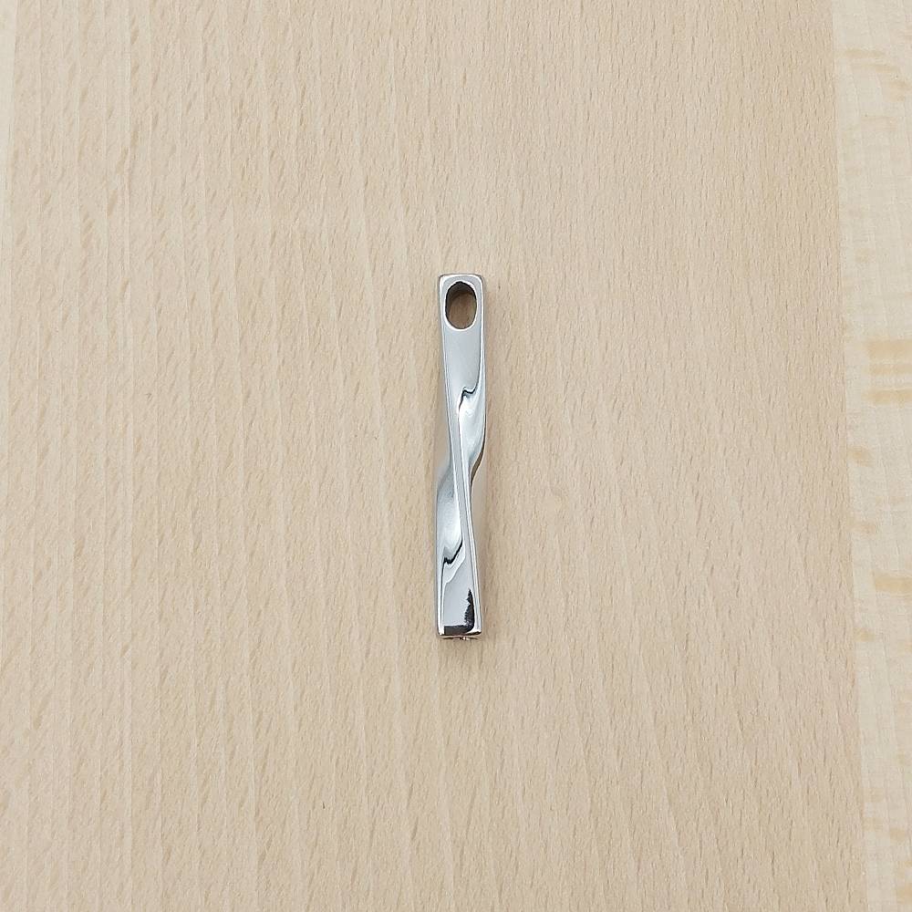Single Twist Silver Stainless Steel Keepsake Ashes Cremation Urn Memorial Pendant Necklace