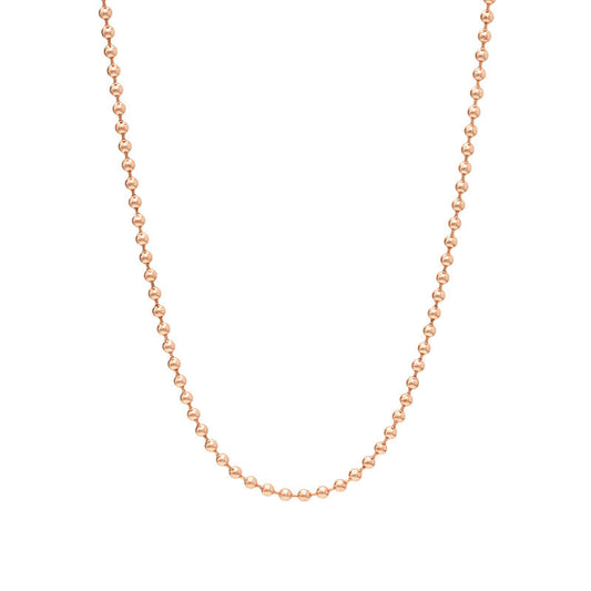 Ball Chain Light Rose Gold Stainless Steel Necklace 14|16|18|20|22|24|26|28"