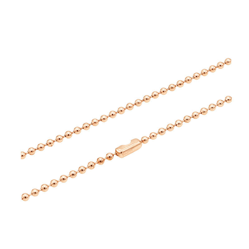 Ball Chain Light Rose Gold Stainless Steel Necklace 14|16|18|20|22|24|26|28"