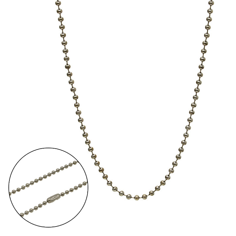 Ball Chain Gunmetal Stainless Steel Necklace 14|16|18|20|22|24|26|28"
