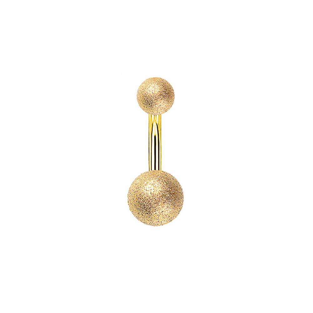 Frosted Glitter Stainless Steel Belly Bar Black-Golden-Rainbow-Rose Gold-Silver