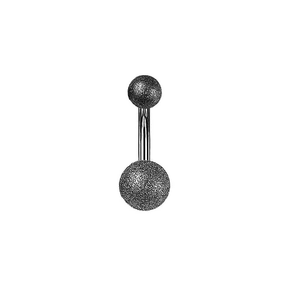 Frosted Glitter Stainless Steel Belly Bar Black-Golden-Rainbow-Rose Gold-Silver