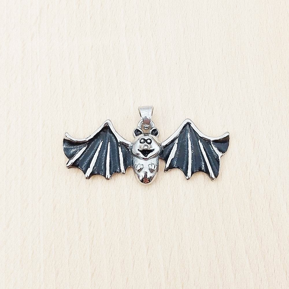 Bat Silver Stainless Steel Pendant