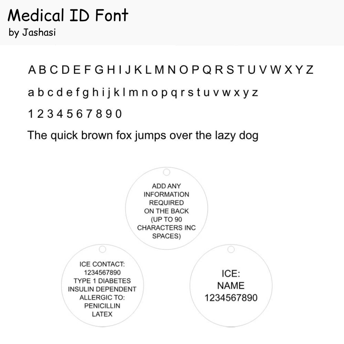 Medical ID Alert Caduceus Engraved Stainless Steel Pendant | Clip On Charm | Necklace