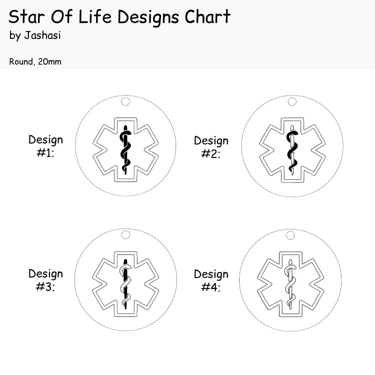 Personalised Medical ID Alert Star Of Life Stainless Steel Necklace