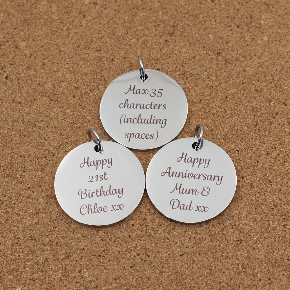 Halloween Engraved Stainless Steel Pendant | Clip On Charm | Necklace