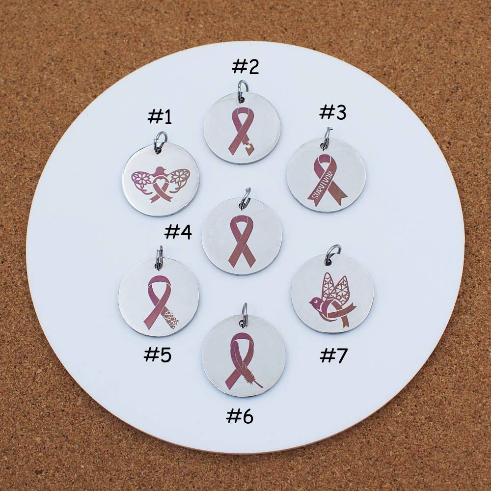 Cancer Engraved Stainless Steel Pendant | Clip On Charm | Necklace