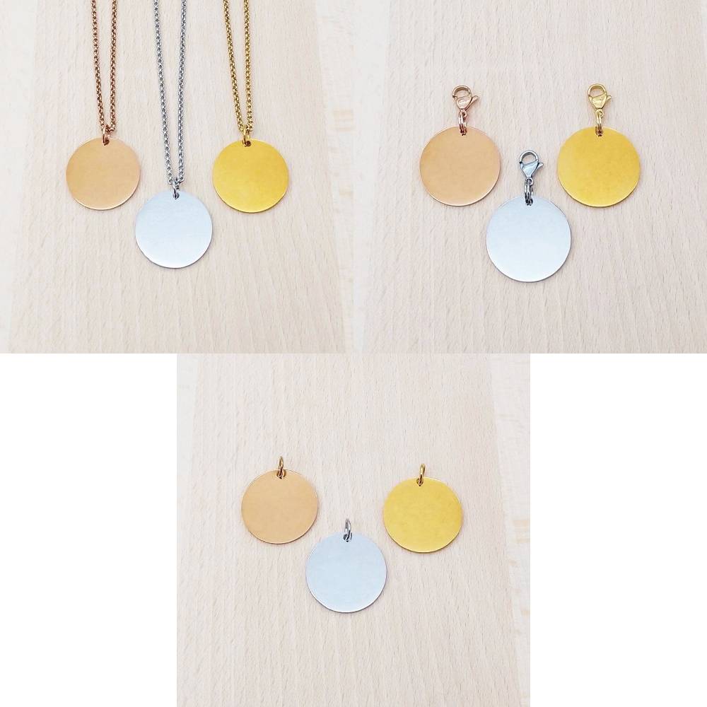 Cancer Engraved Stainless Steel Pendant | Clip On Charm | Necklace