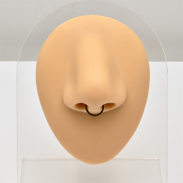 6 Plain Hoop Stainless Steel Fake Septum Nose Rings