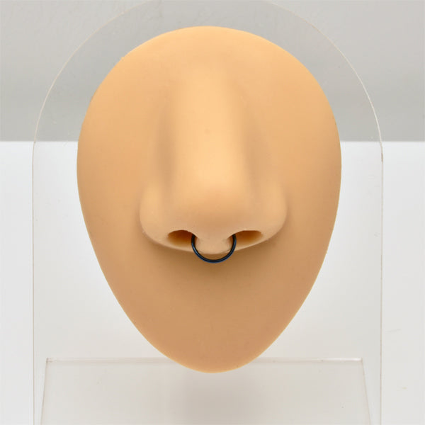 6 Plain Hoop Stainless Steel Fake Septum Nose Rings