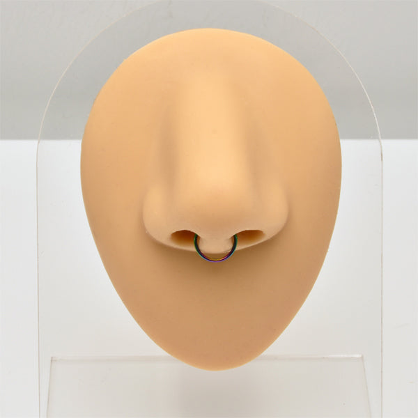 6 Plain Hoop Stainless Steel Fake Septum Nose Rings