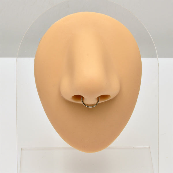 6 Plain Hoop Stainless Steel Fake Septum Nose Rings