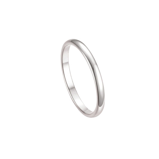 Plain Silver Titanium Steel Fitted Toe Ring US3|4|5|6