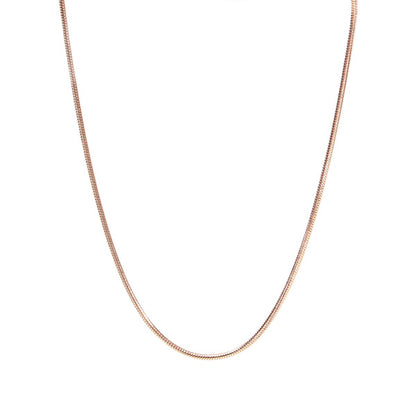 Snake Chain Rose Gold Stainless Steel Necklace 18|20|22|24"