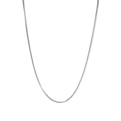 Snake Chain Silver Stainless Steel Necklace 18|20|22|24"