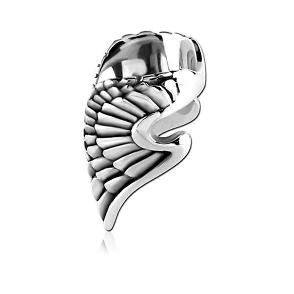 Wings Silver Stainless Steel Ear Cuff