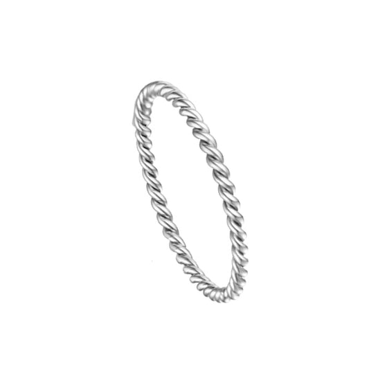 Twisted Silver Titanium Steel Fitted Toe Ring US4|5|6