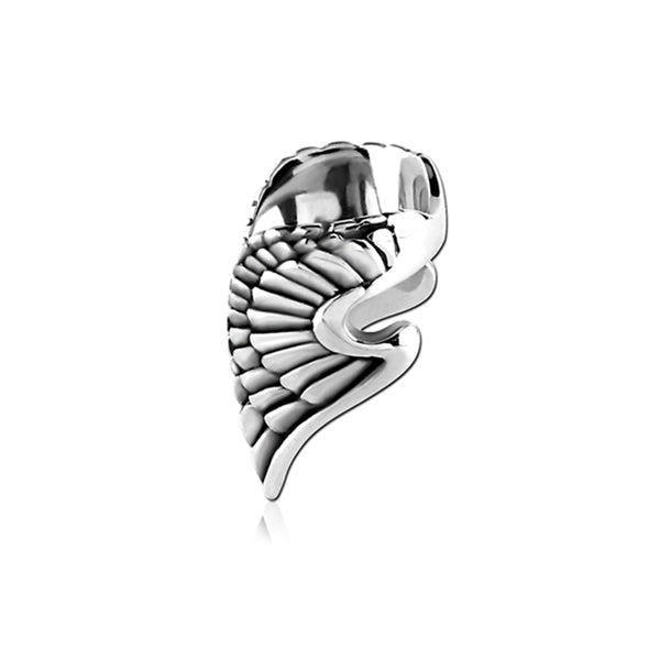 Wings Silver Stainless Steel Ear Cuff