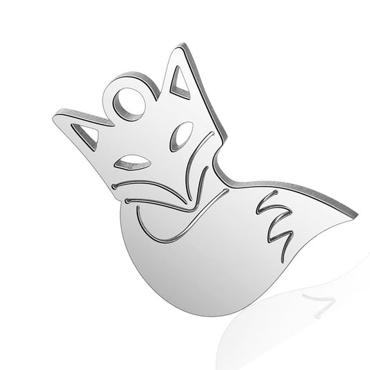fox charms pendants stainless steel