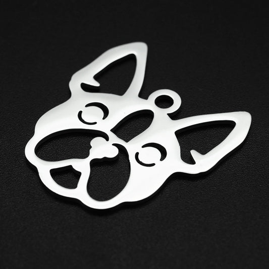 Silver french bulldog charms jewellery making