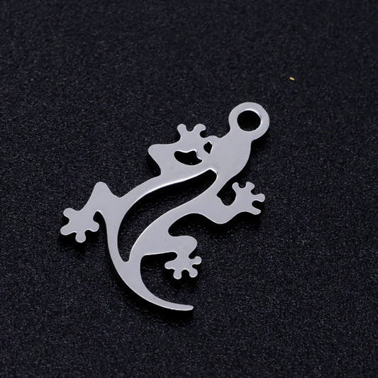 gecko charms pendants stainless steel