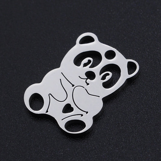 panda charms pendants stainless steel
