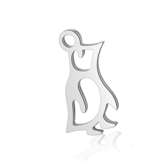penguin charms pendants stainless steel