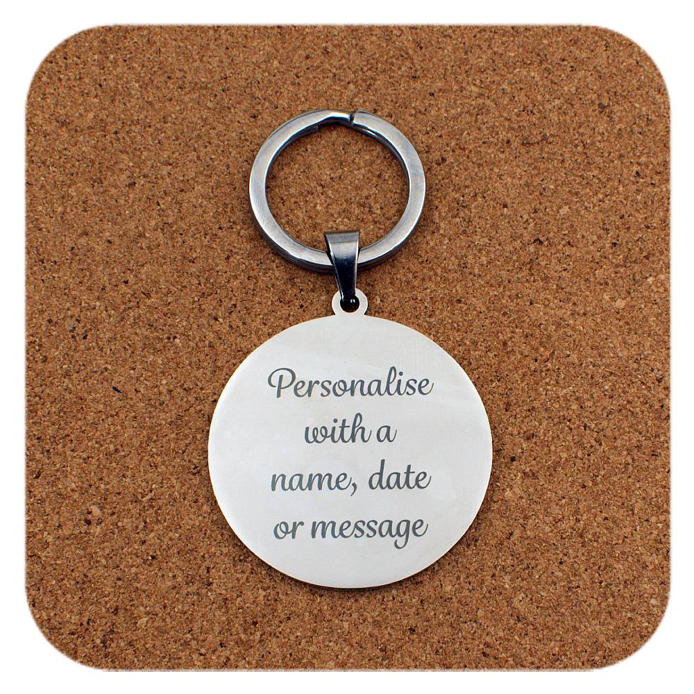 Retired Let The Fun Begin Stainless Steel Keyring Engraved Personalised Custom
