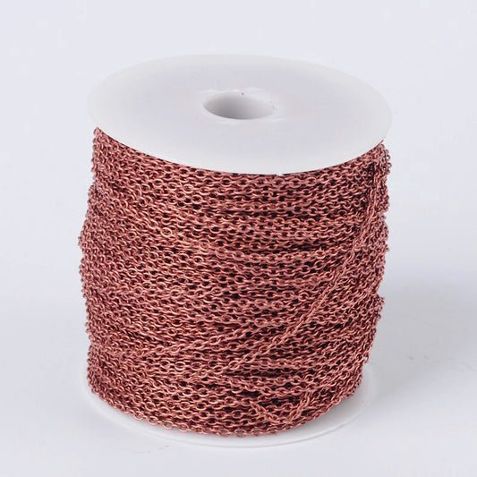 alloy cable chain 5 metre red copper