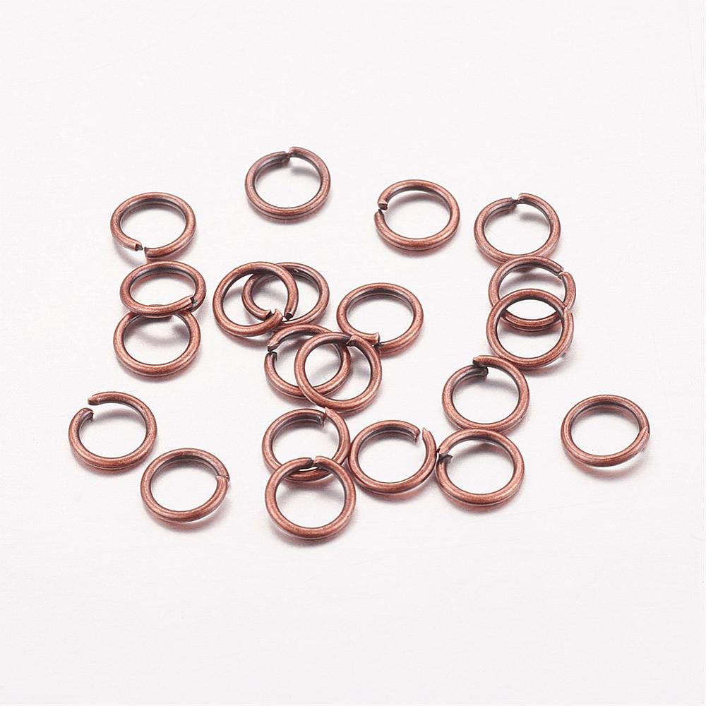 red copper alloy open jump rings
