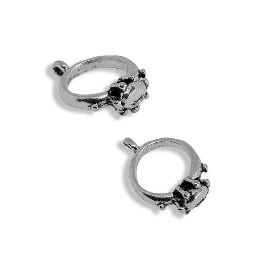 ring antique silver charms 10 pack pendants