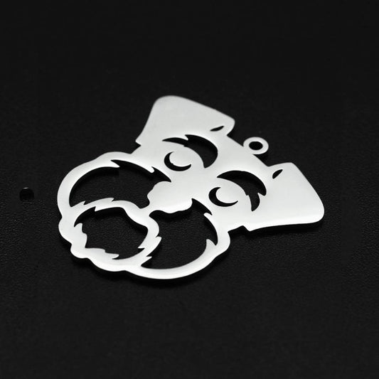schnauzer dog charms pendants stainless steel