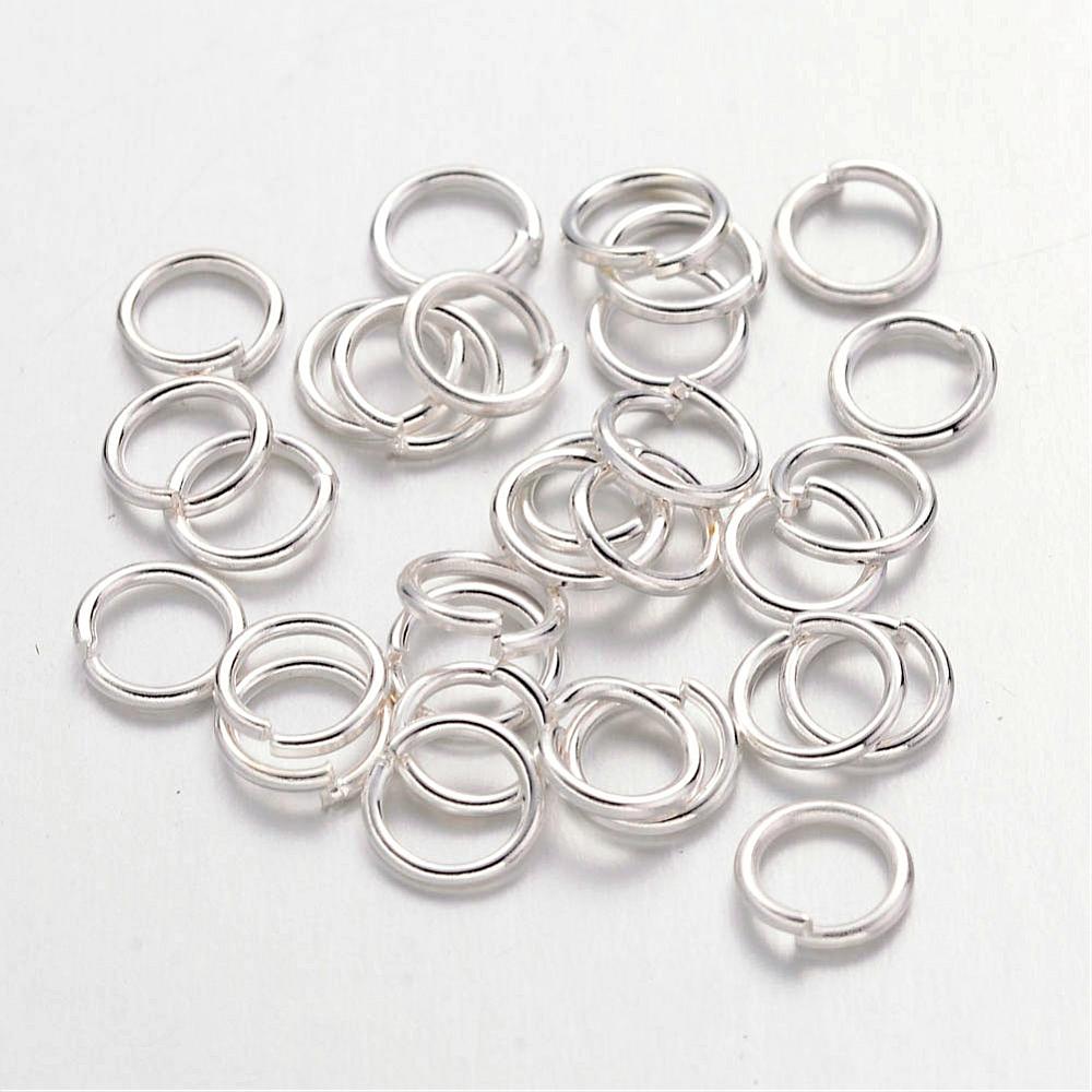 silver alloy open jump rings