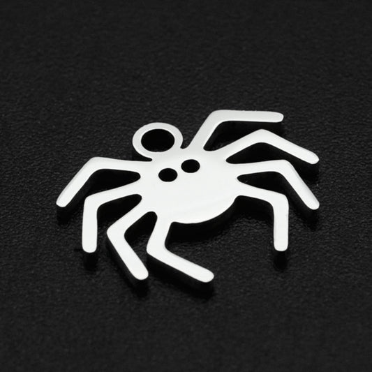 spider charms pendants stainless steel