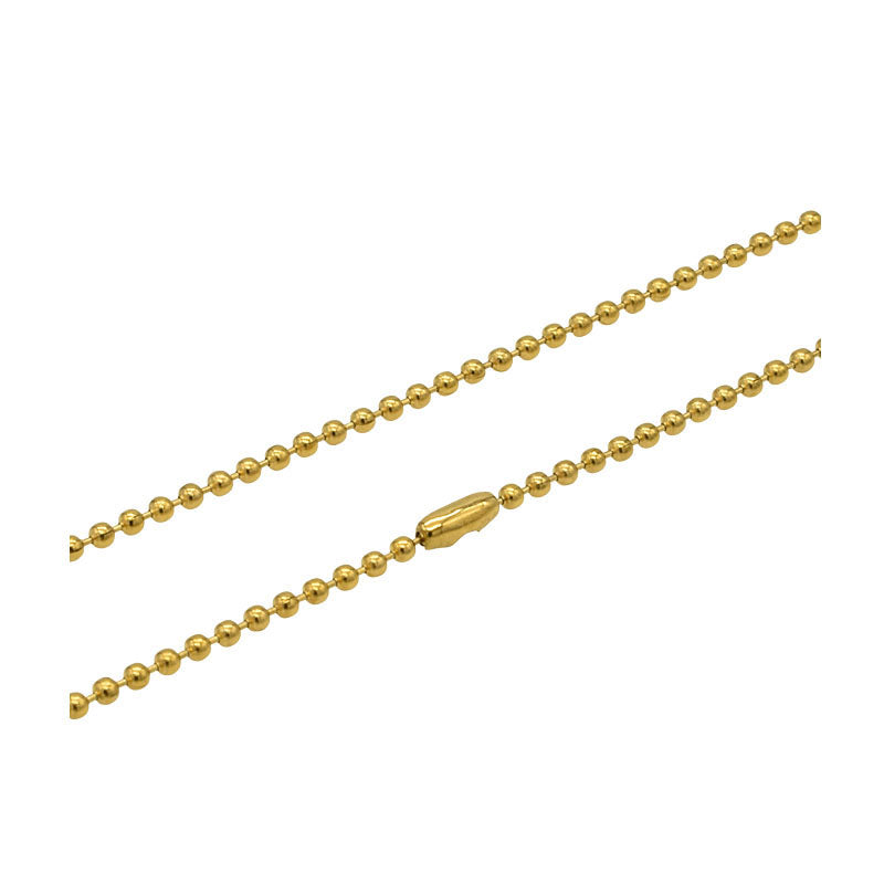 Ball Chain Golden Stainless Steel Necklace