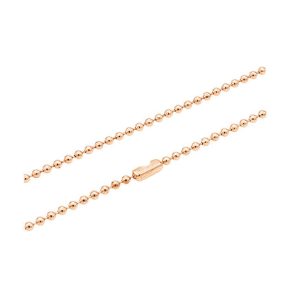 Ball Chain Light Rose Gold Stainless Steel Necklace 14"-28"